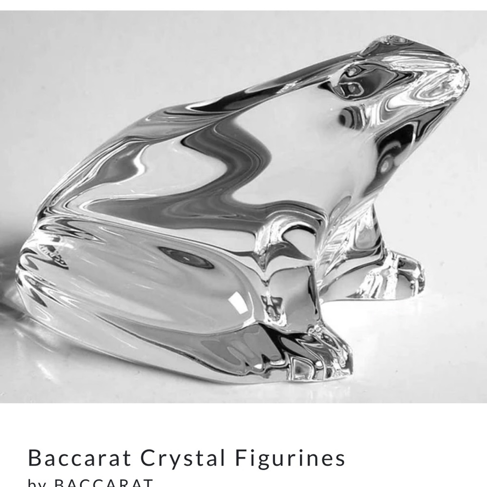 Baccarat crystal frog